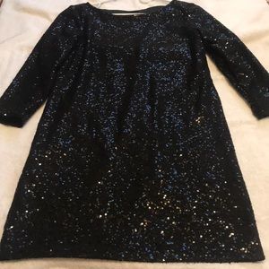 Tahari  black sequins dress